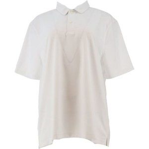 NWT LANDS' END UNIFORM BOY'S SHORT SLEEVE POLY PIQUE POLO SHIRT WHITE LGE. 14-16